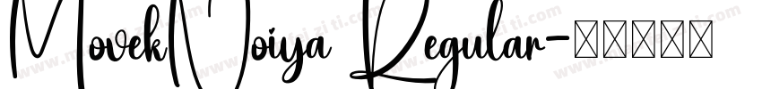 MovekNoiya Regular字体转换